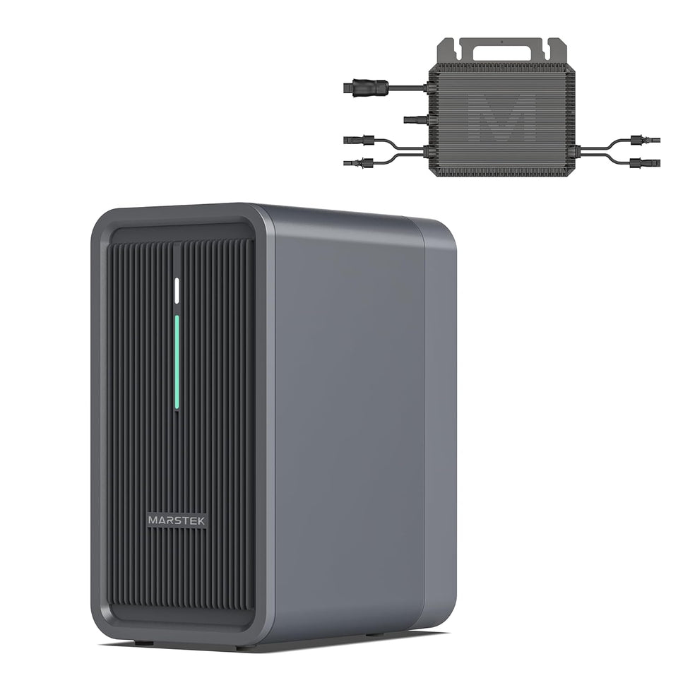 B2500 Balkonkraftwerk mit Speicher 0% VAT 2025 Letzte Upgrade-Version+800W Mikrowechselrichter, 1600W Solareingang 2240Wh LiFePO4 Akku 6000 Ladezyklen